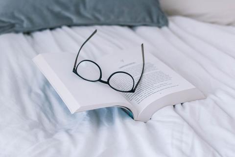 book and reading glasses
