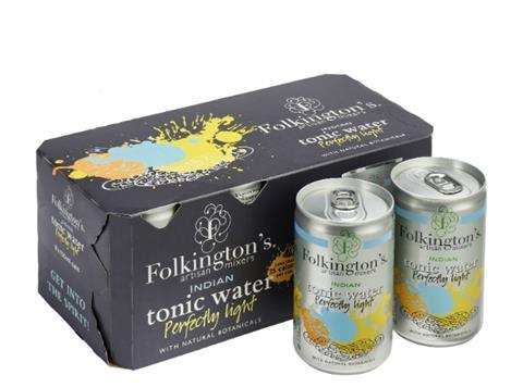 Folkington's 150ml mini cans, Indian Tonic Water variant