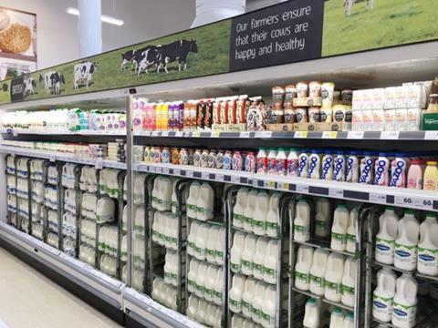 Tesco milk aisle