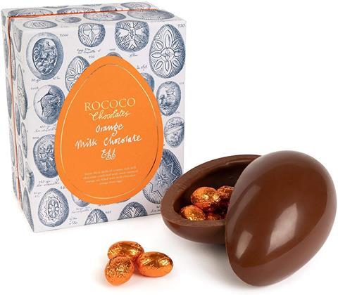Rococo Chocolates Easter Egg 380g (Orange Milk Chocolate), Currently priced at £35