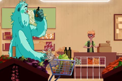 Veganuary advert - Bigfoot - Supermarket scene
