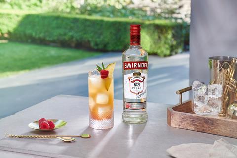 Smirnoff Glass Bottle Red Landscape