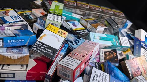 Illicit cigarettes discovered by PML - credit to PML