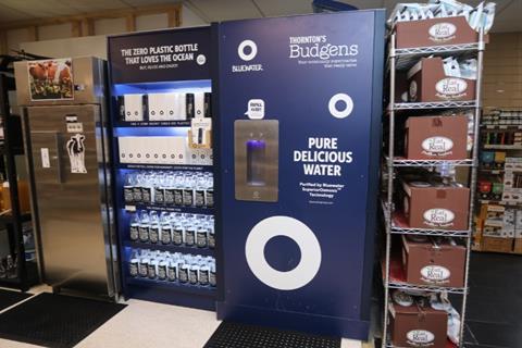 thorntons budgens Water and milk refill