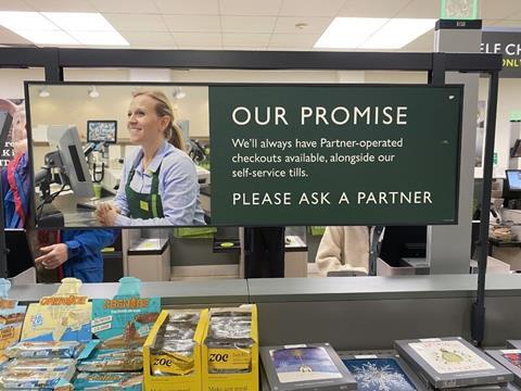 Waitrose Checkout signs