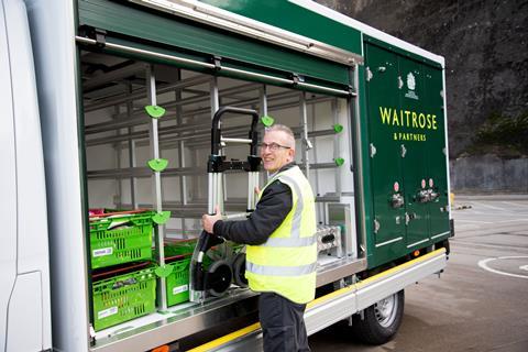 waitrose online home delivery van
