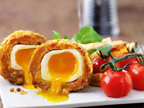 scotch egg runny yolk yummy lunch