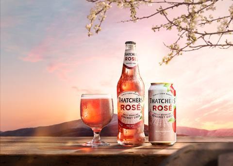 Thatchers Rosé Bottle, Can & Glass