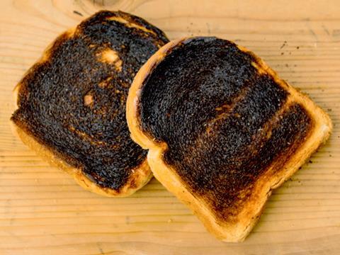 burnt toast