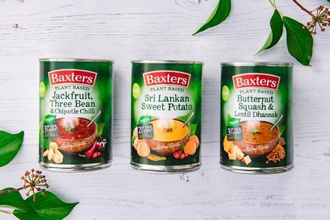 Baxters plant based soups