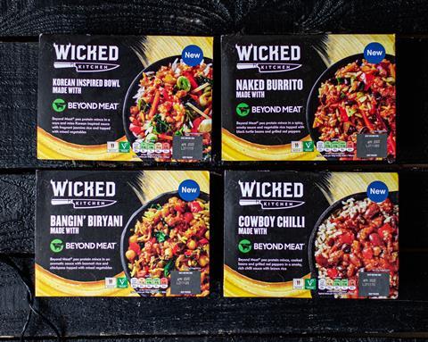 Wicked Kitchen beyond meat collab frozen meals