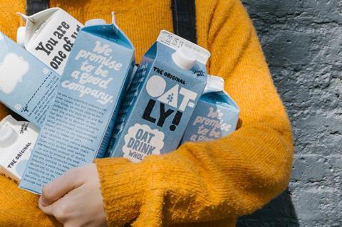 oatly plantbased vegan milk cartons