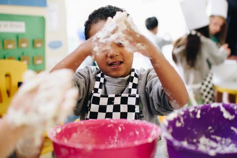 chefs in schools child cooking baking