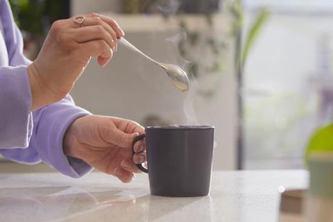 Cup of tea with spoon