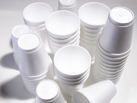 polystyrene cups