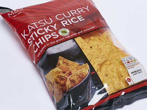marks and spencer katsu rice chips