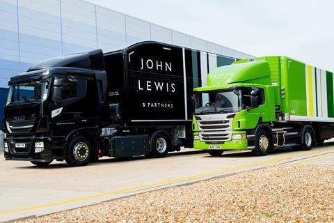 Waitrose and John Lewis heavy trucks