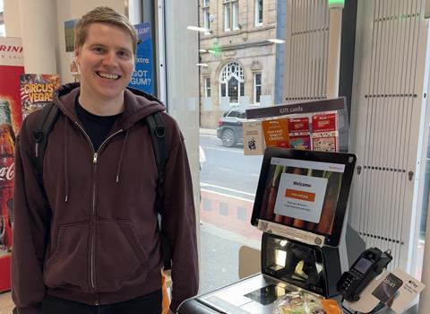 Matt Zeunert checking out the self checkouts landscape