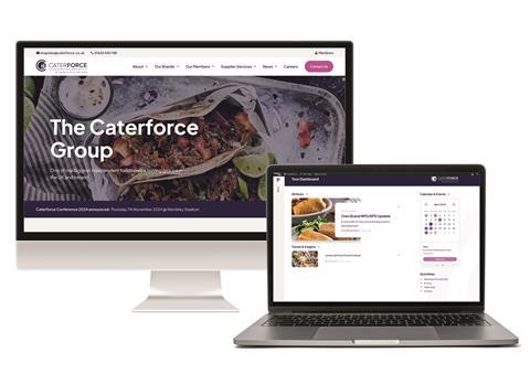 Caterforce website mockup