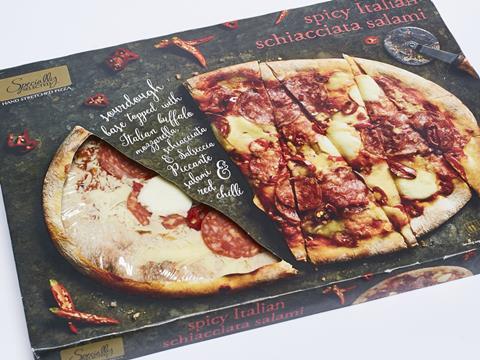 Aldi Specially Selected Spicy Italian Schiacciata Salami Pizza Analysis Features The Grocer