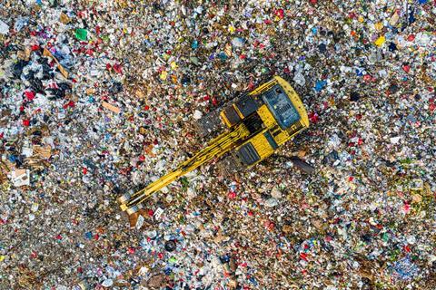 plastic waste landfill