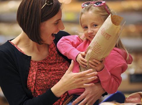 Tesco shoppers mum girl family