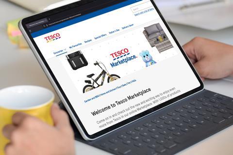 tesco marketplace mockup