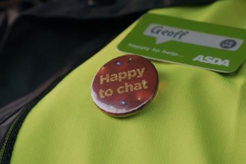 Asda happy to chat badge