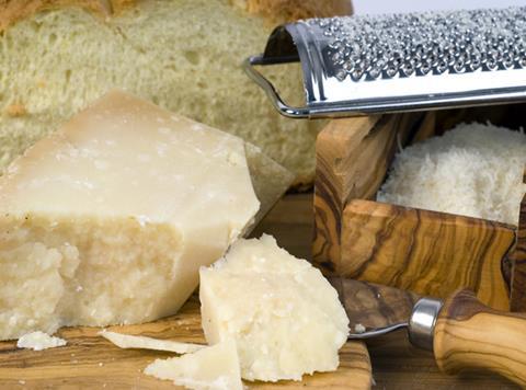 Italian hard cheese Grana Padano