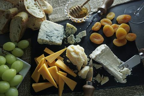 cheese board stilton brie grapes