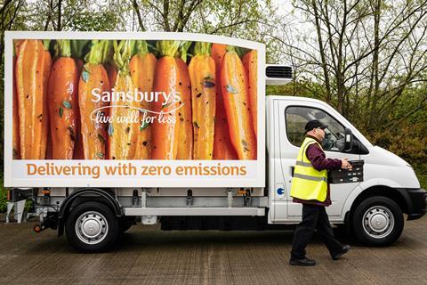 Sainsburys electric delivery van