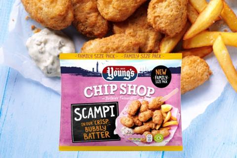 Youngs chip shop scampi