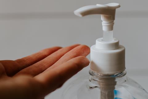 Hand sanitiser pump