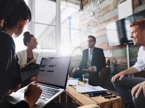 Young working in an office_startup