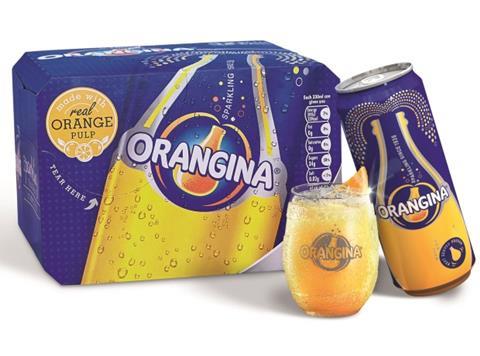 Orangina original slimline can pack