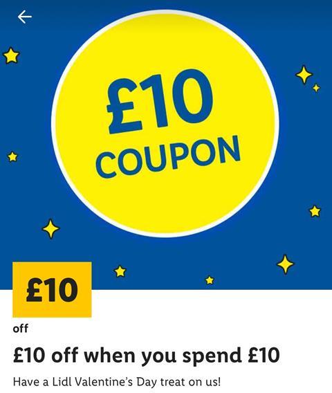 Lidl Plus Valentine treat £10