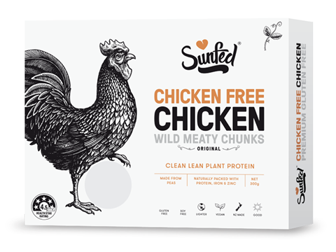 Sunfed Chicken vegan plant-based chicken alternative packshot