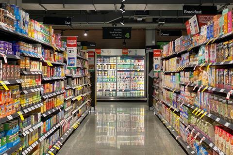 US supermarket aisle