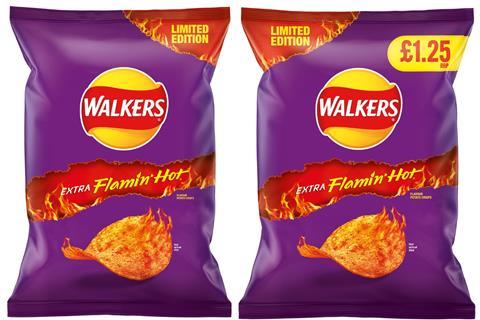 PepsiCo Extra Flamin' Hot Walkers crisps