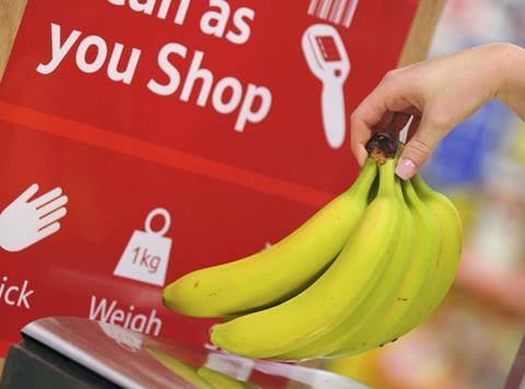 Tesco Scan as you Shop bananas