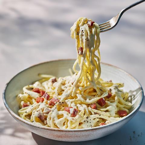 SpaghettiAllaChitarraiWithVeganCarbonara&Panchetta (1)