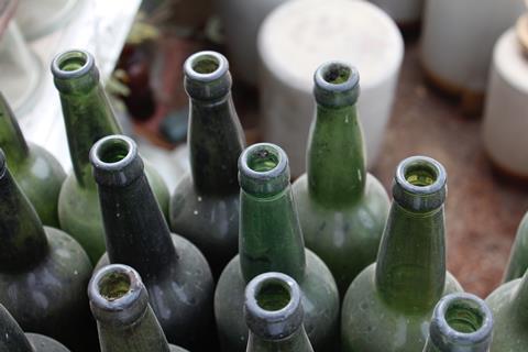 glass bottles