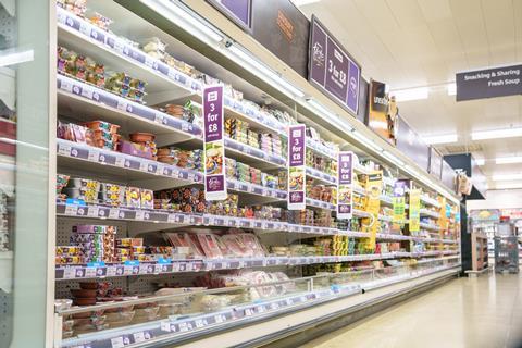 Basingstoke Sainsbury’s aisle ready meals promo
