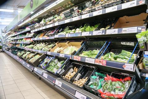 Basingstoke Sainsbury’s aisle fresh fruit veg