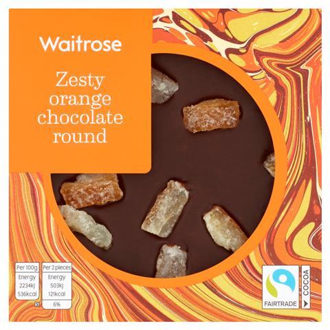 Waitrose Zesty Orange Chocolate Round