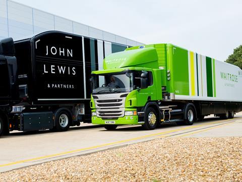 Waitrose and John Lewis vans lorries WEB