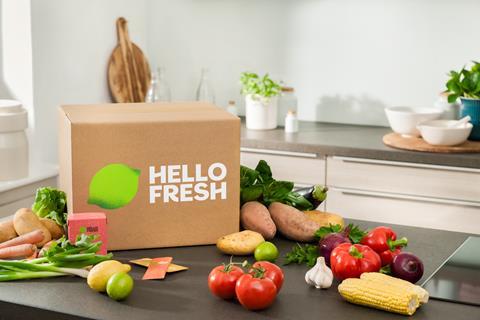 HelloFresh delivery box veg