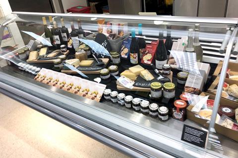 Waitrose cheese and wine counter