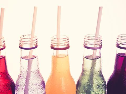 soft drinks with paper straws