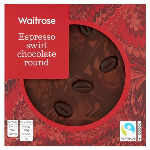 Waitrose Espresso Swirl Chocolate Round
